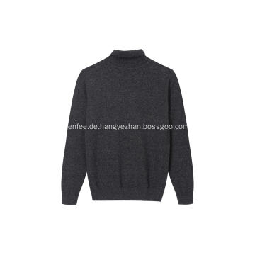 Gestrickter Basic Rollkragenpullover für Herren